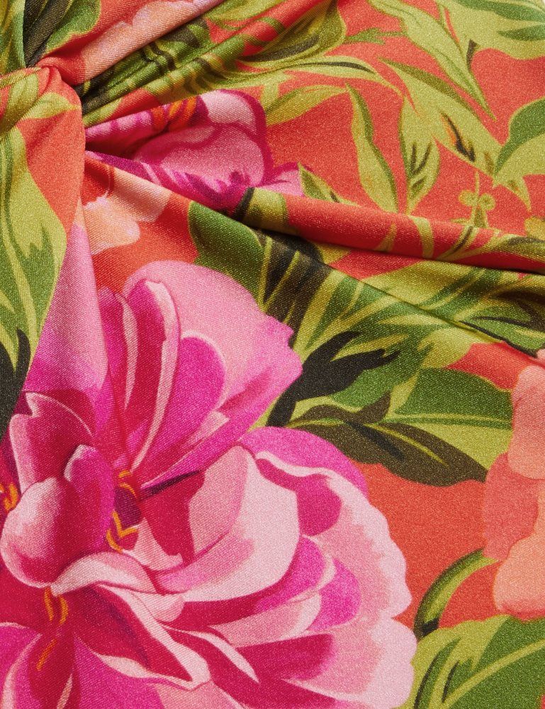 Ted Baker Abygal - Floral Print Plunge Halter Neck Swimsuit Ženske Kupaći Kostimi Koraljne | 439682-SNV