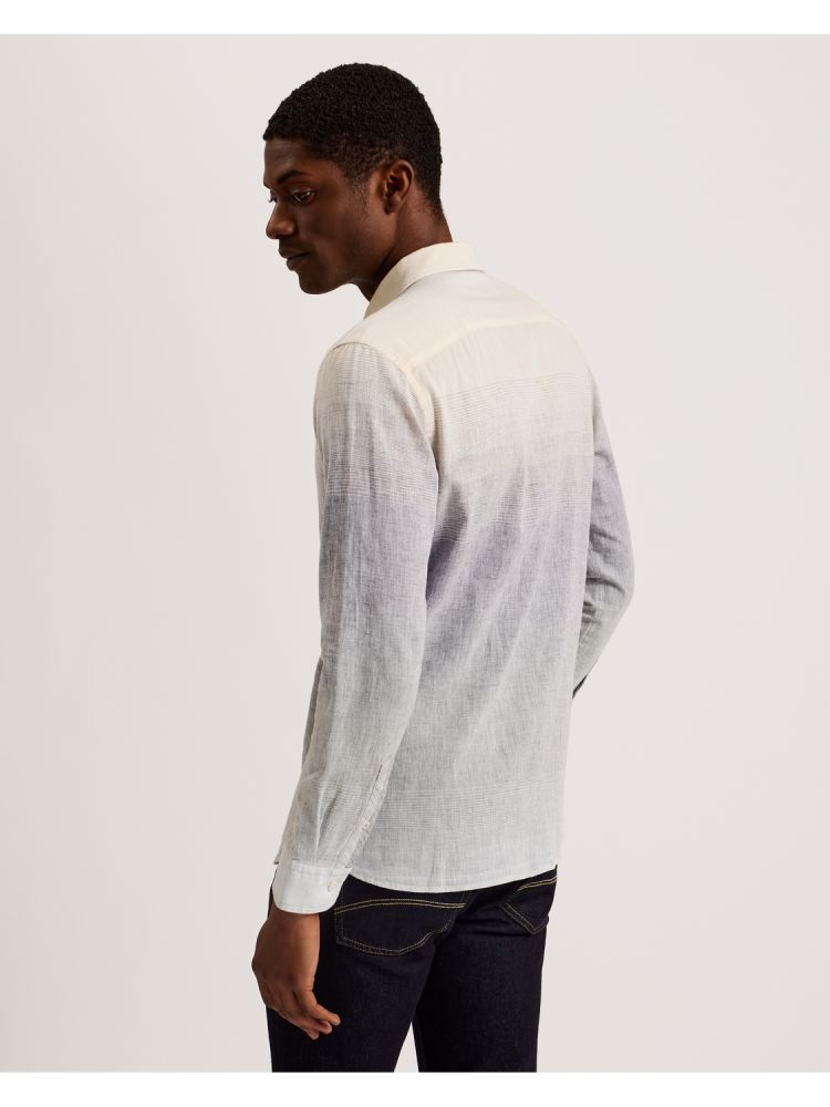 Ted Baker Ackley - Long Sleeve Regular Ombre Print Shirt Muške Košulje Visebojne | 250741-ATZ