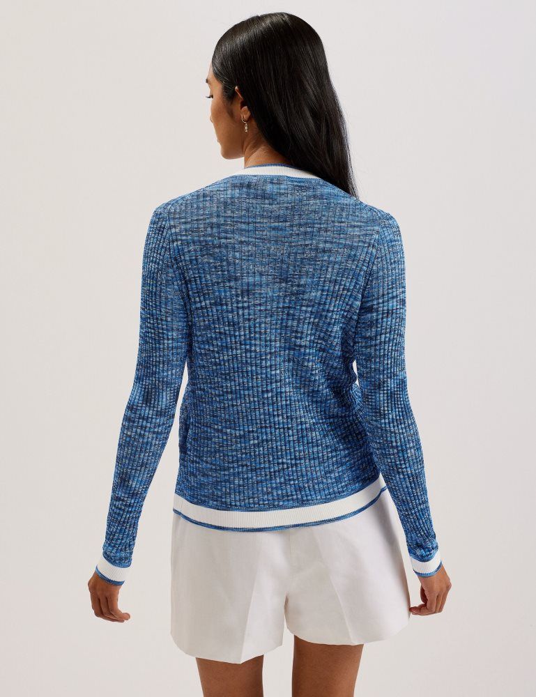 Ted Baker Addlinn - Long Sleeve Fitted Cardigan Ženske Džemperi Plave | 089536-JSI