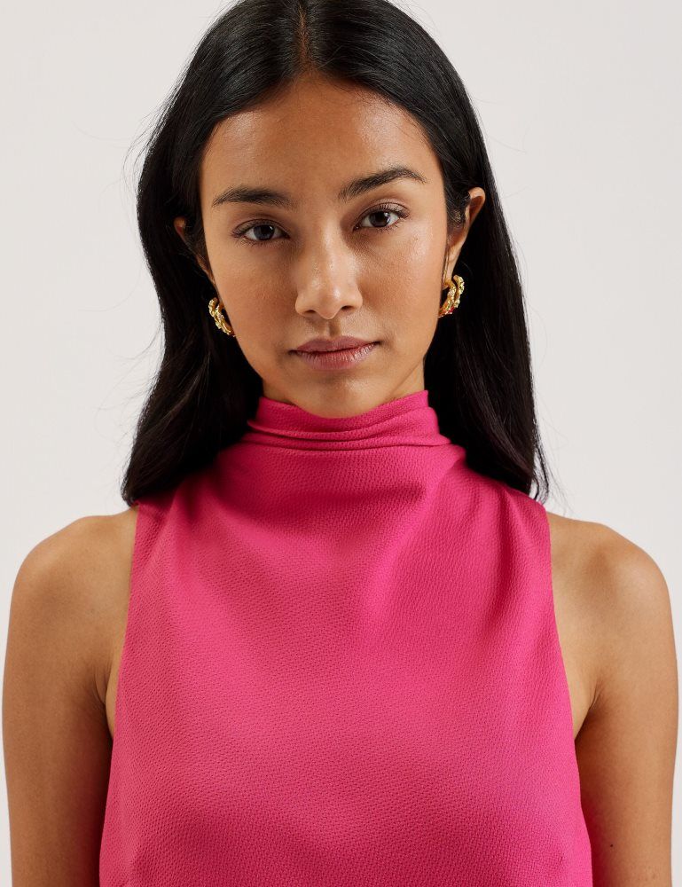 Ted Baker Anini - Textured High Neck Sleeveless Top Ženske Majice Fuksije | 812739-SPO