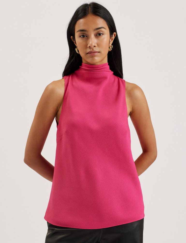 Ted Baker Anini - Textured High Neck Sleeveless Top Ženske Majice Fuksije | 812739-SPO