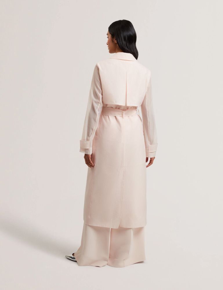 Ted Baker Aplysia - Organza Trench Coat With Storm Flaps Ženske Jakne Roze | 781652-CUH