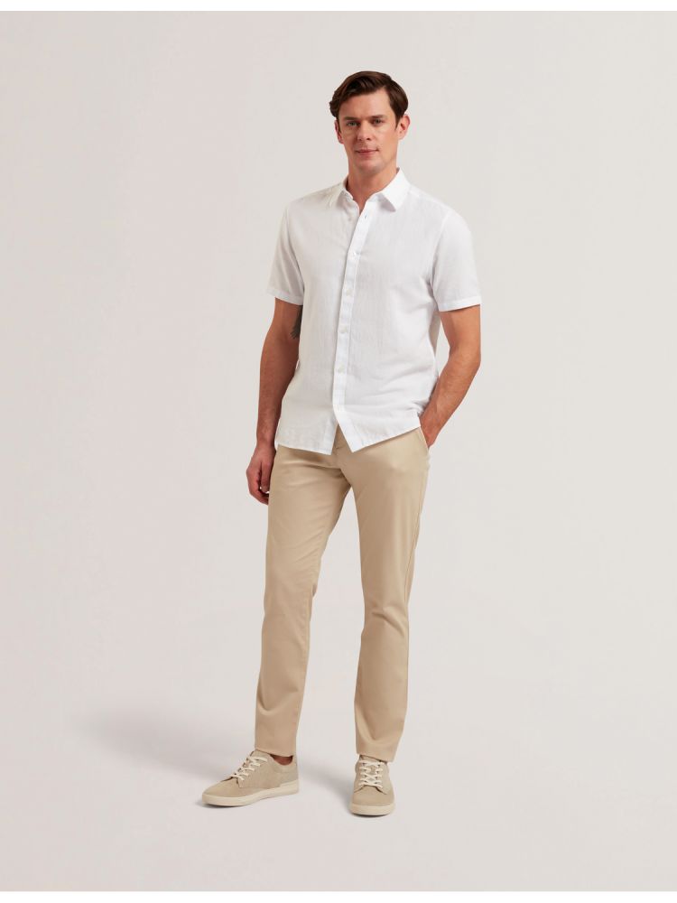 Ted Baker Batford - Slim Fit Cotton Blend Chinos Muške Chino Hlače Sive | 845079-CQO