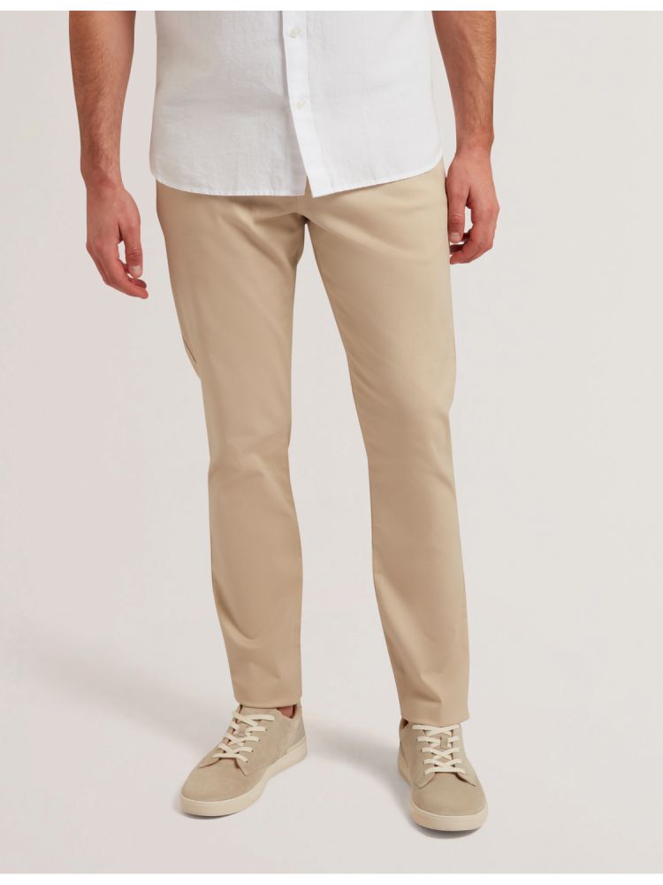 Ted Baker Batford - Slim Fit Cotton Blend Chinos Muške Chino Hlače Sive | 845079-CQO