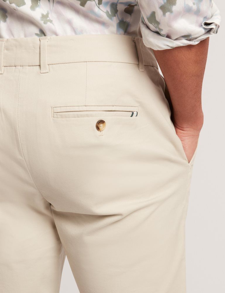 Ted Baker Batford - Slim Fit Cotton Blend Chinos Muške Hlače Smeđe | 891543-ZOR