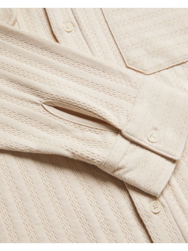 Ted Baker Belza - Textured Cotton Utility Pocket Overshirt Muške Majica s Kapuljačom Bež | 423915-NIP
