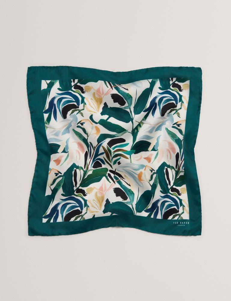 Ted Baker Boytonp - Botanical Floral Silk Pocket Square Muške Kravate Ecru | 912354-ANK