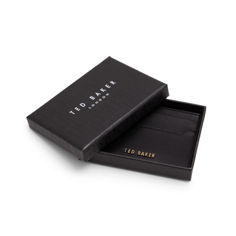 Ted Baker Cavendish - Caviar Leather Slim Card Holder Muške Novčanici Crne | 475980-DFC
