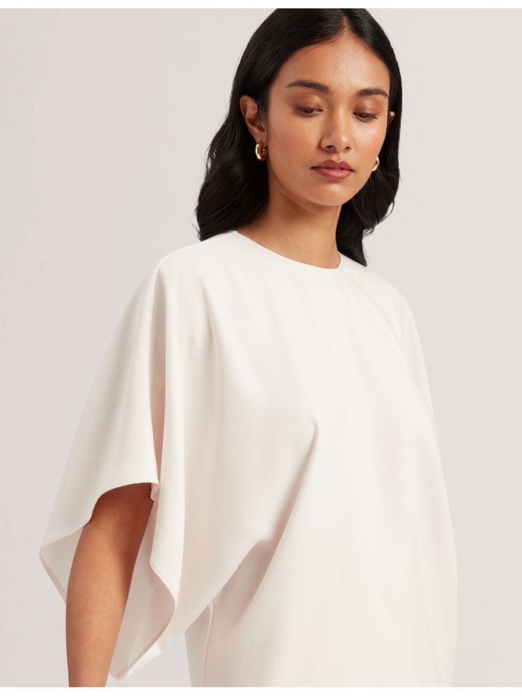 Ted Baker Cherika - Batwing Short Sleeve Woven Blouse Ženske Majice Bijele | 378649-QGS
