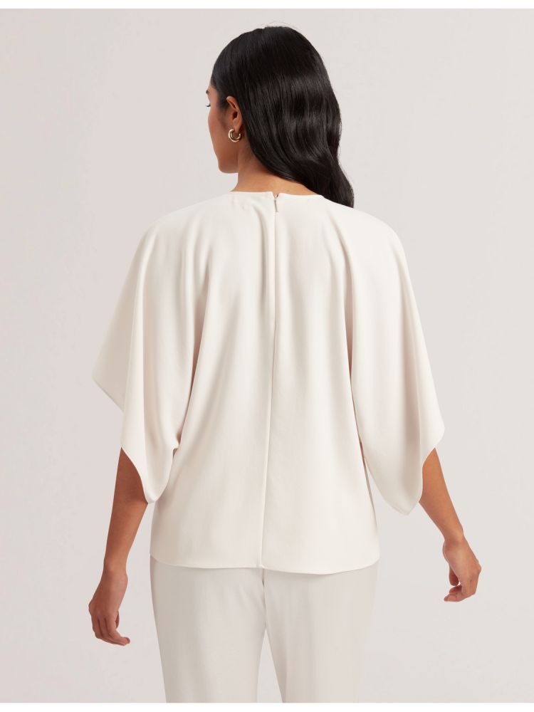 Ted Baker Cherika - Batwing Short Sleeve Woven Blouse Ženske Majice Bijele | 378649-QGS