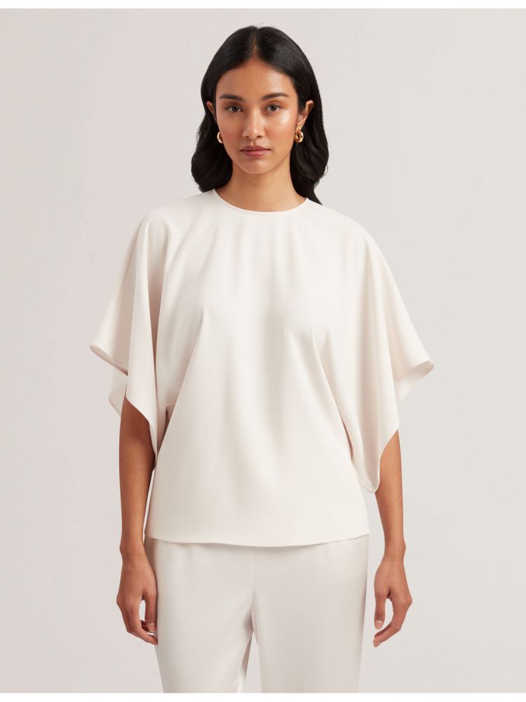 Ted Baker Cherika - Batwing Short Sleeve Woven Blouse Ženske Majice Bijele | 378649-QGS