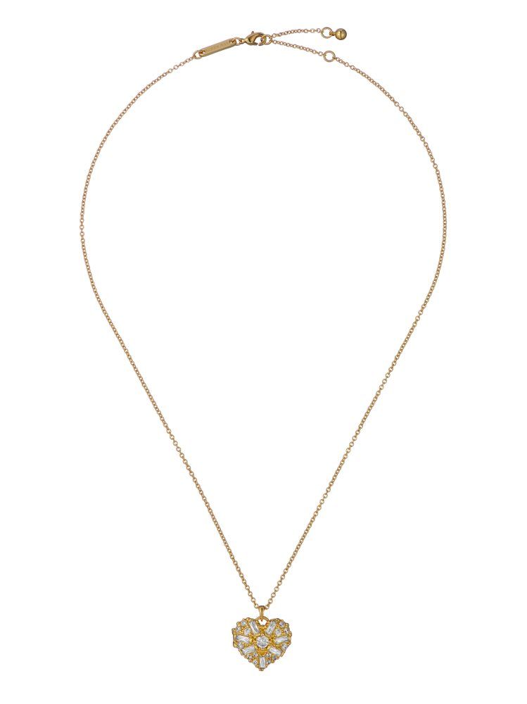 Ted Baker Cherish - Crystal Heart Locket Pendant Necklace Ženske Nakit Zlatne | 240859-UPG