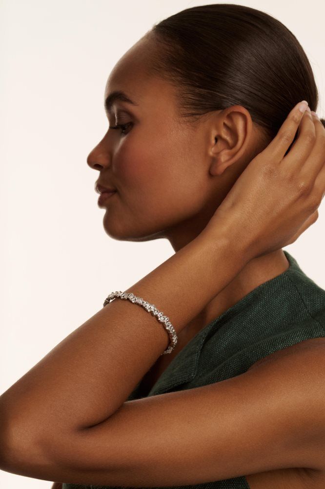 Ted Baker Clarina - Crystal Cluster Bangle Ženske Nakit Srebrne | 527140-EFQ