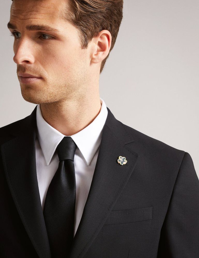 Ted Baker Classic - Wool Suit Jacket Muške Odijela Crne | 185739-VZF