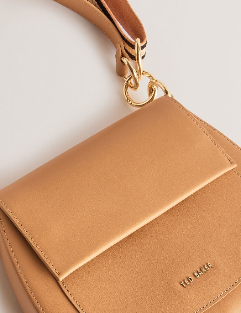Ted Baker Darcell - Leather Webbing Crossbody Satchel Bag Ženske Torbe Preko Tijela Sive Smeđe | 978106-TOY