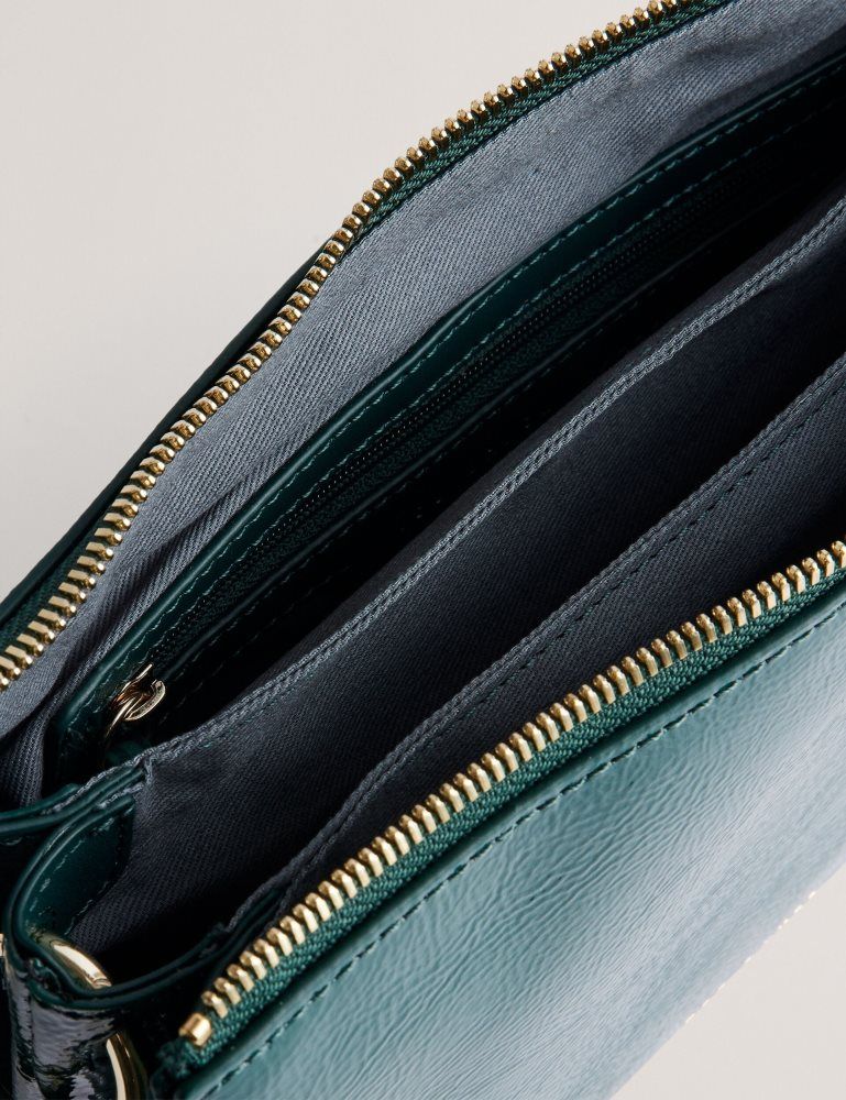 Ted Baker Dawcey - Crinkled Patent Leather Crossbody Bag Ženske Torbe Preko Tijela Zelene | 830271-DZB