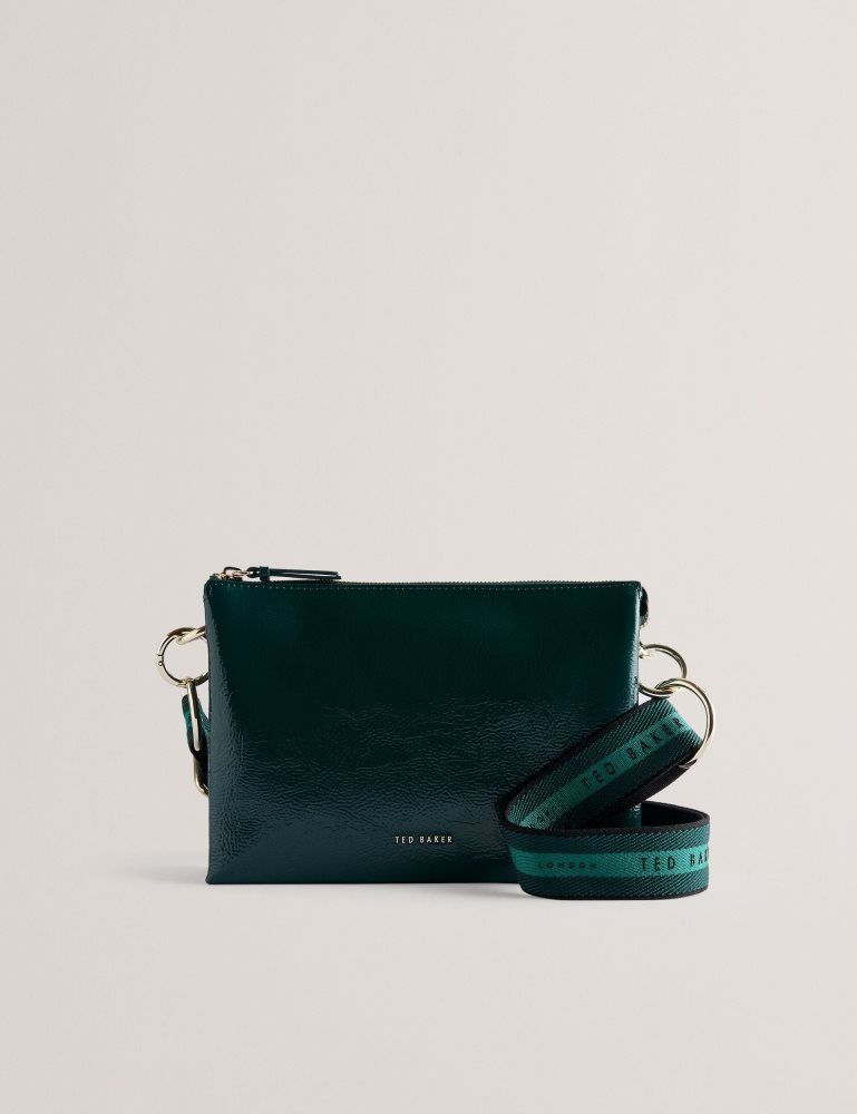Ted Baker Dawcey - Crinkled Patent Leather Crossbody Bag Ženske Torbe Preko Tijela Zelene | 830271-DZB