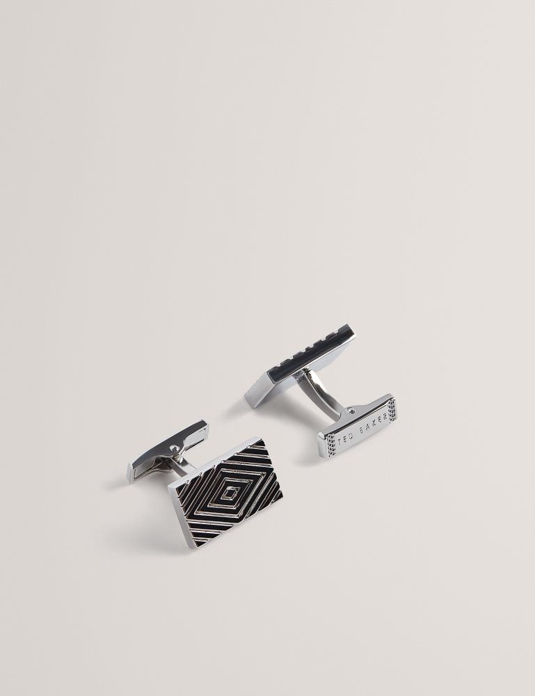 Ted Baker Diamont - Diamond Engraving Cufflinks Muške Dugmad Za Manšete Srebrne | 452137-EZT