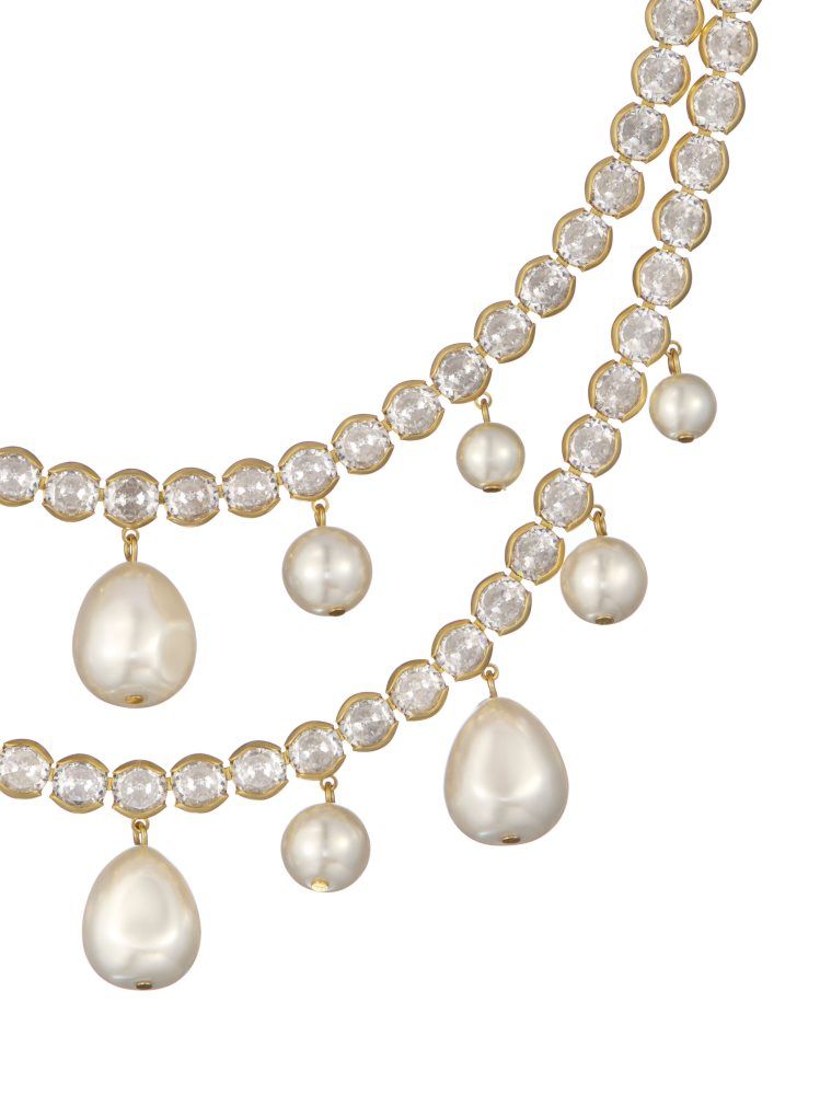 Ted Baker Divinaa - Pearl & Crystal Statement Necklace Ženske Nakit Zlatne | 271965-TFE