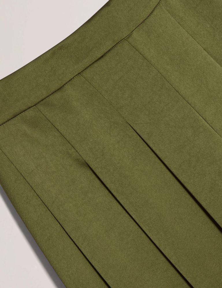 Ted Baker Duuva - Satin Box Pleat Wide Leg Trousers Ženske Kratke Hlače Zelene | 830456-YSB