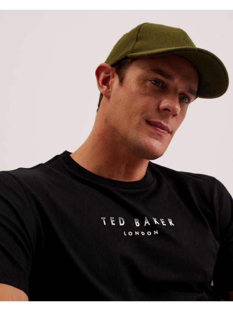 Ted Baker Eddiii - Embroidered Logo Woollen Baseball Cap Muške Hats, Gloves & Scarves Kaki Boja | 478305-EQJ