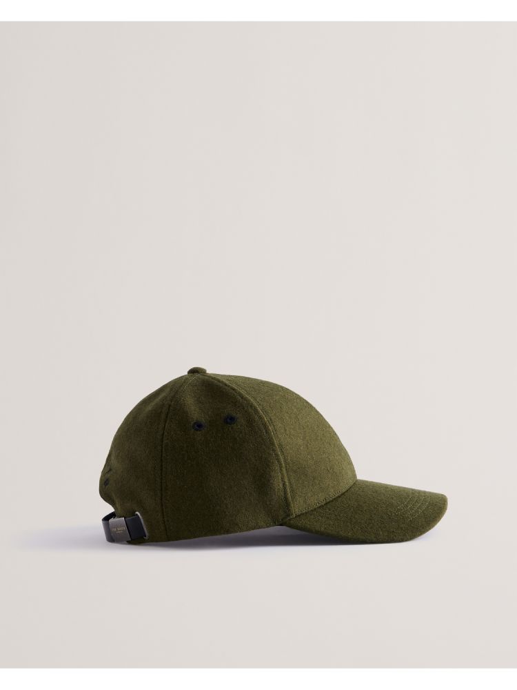 Ted Baker Eddiii - Embroidered Logo Woollen Baseball Cap Muške Hats, Gloves & Scarves Kaki Boja | 478305-EQJ