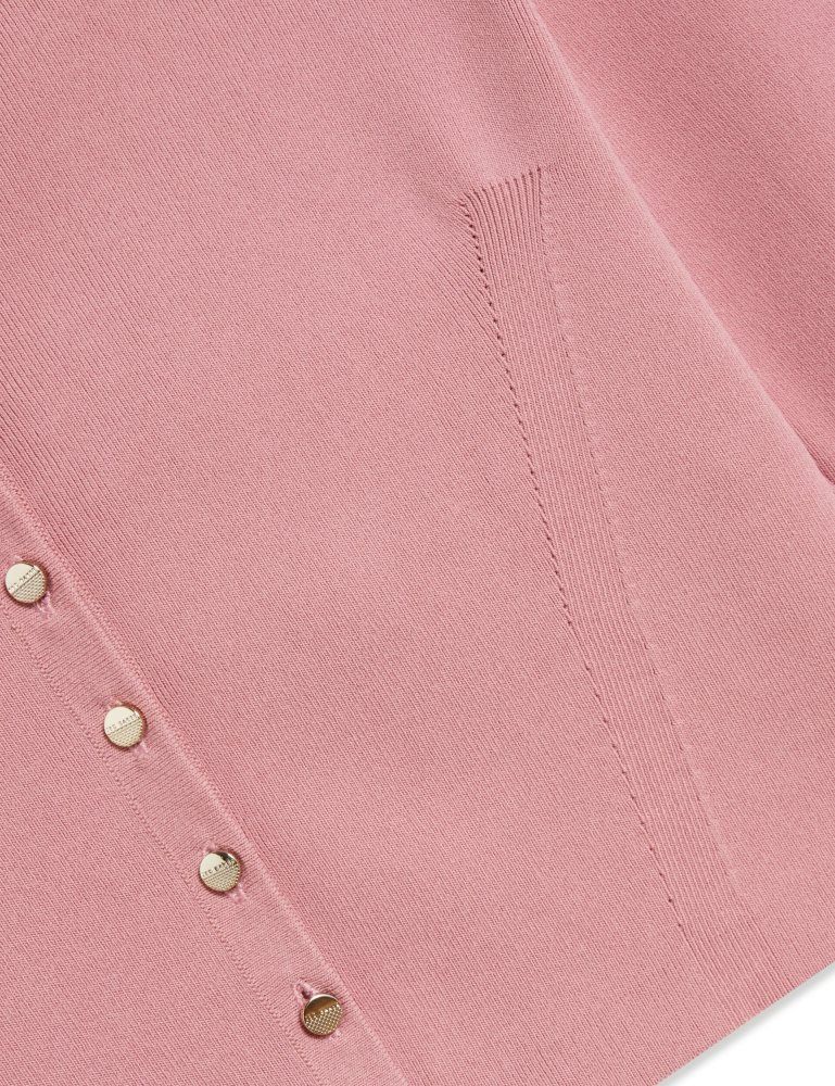Ted Baker Emoriyy - Cropped Crew Neck Knitted Cardigan Ženske Majice Roze | 692415-CJB