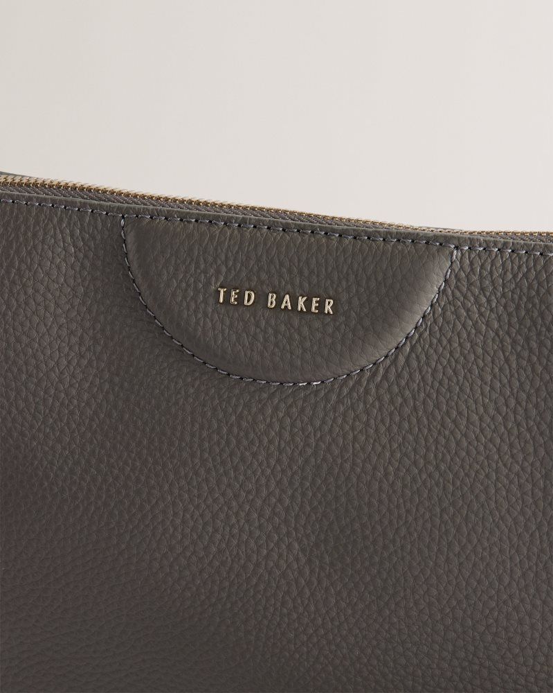 Ted Baker Esille - Branded Webbing Crossbody Leather Bag Ženske Torbe Preko Tijela Sive | 435162-PKH