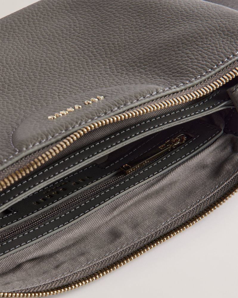 Ted Baker Esille - Branded Webbing Crossbody Leather Bag Ženske Torbe Preko Tijela Sive | 435162-PKH