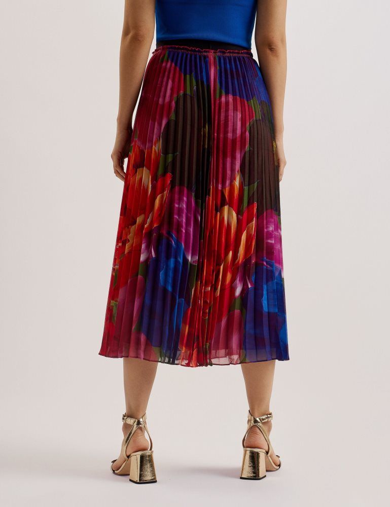 Ted Baker Evola - Printed Pleated Midi Skirt Ženske Suknje Visebojne | 783451-GBK