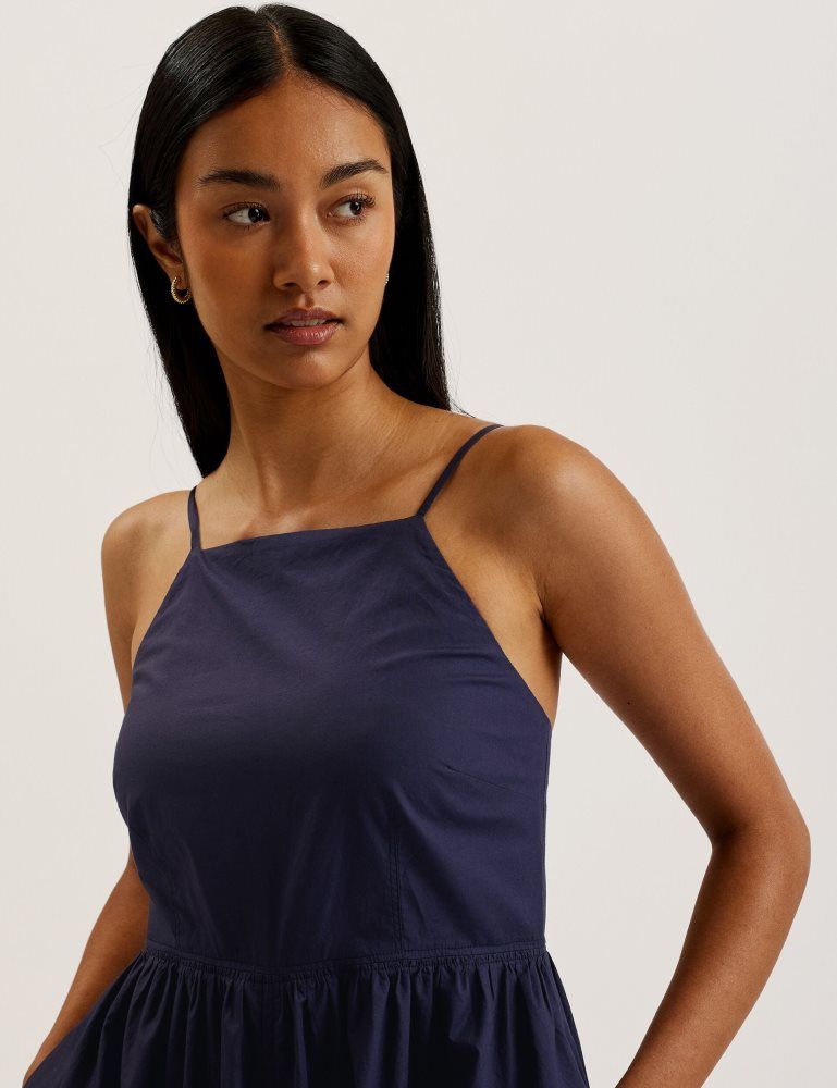 Ted Baker Eze - Squared Neck Strappy Cross Over Jumpsuit Ženske Kombinezon Plave | 046728-NYA