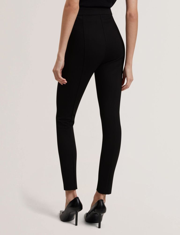 Ted Baker Felinda - Fly Front Stretchy Trouser Leggings Ženske Kratke Hlače Crne | 897206-DAW