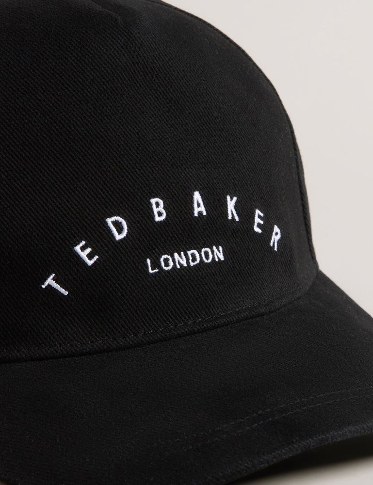 Ted Baker Frreddi - Embroidered Logo Canvas Baseball Cap Muške Hats, Gloves & Scarves Crne | 321498-LEA
