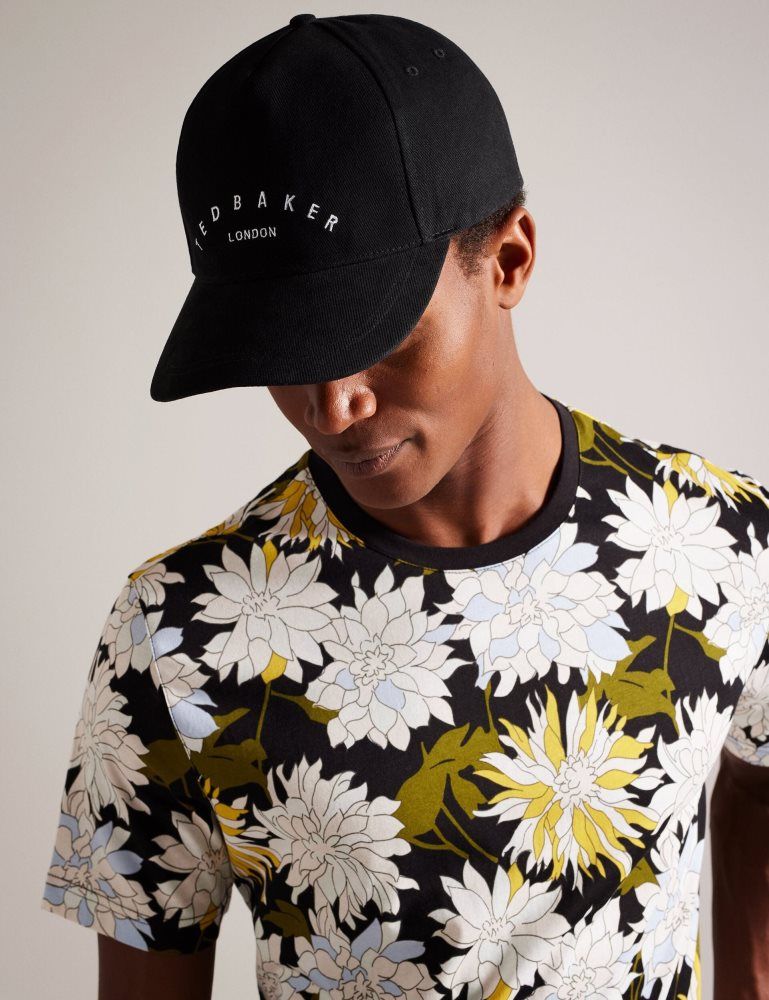 Ted Baker Frreddi - Embroidered Logo Canvas Baseball Cap Muške Hats, Gloves & Scarves Crne | 321498-LEA