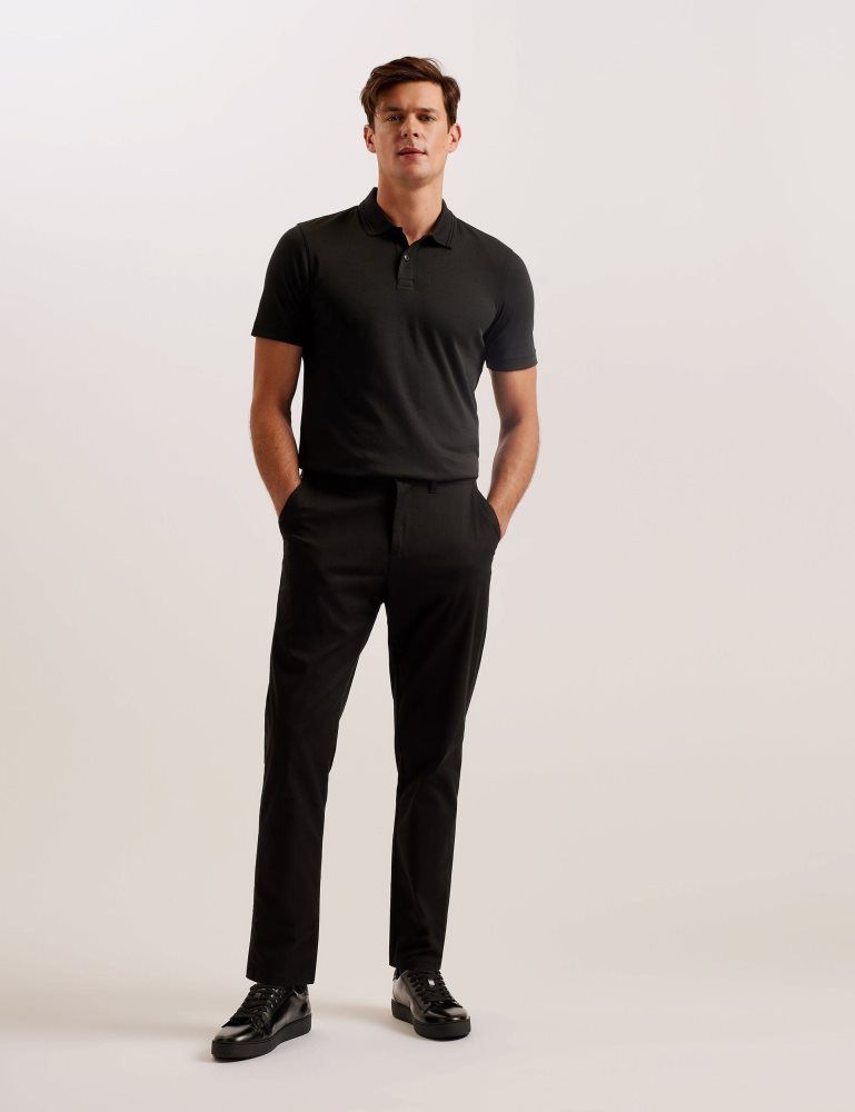 Ted Baker Galdon - Short Sleeve Regular Fit Polo Muške Topi Crne | 645389-ADH