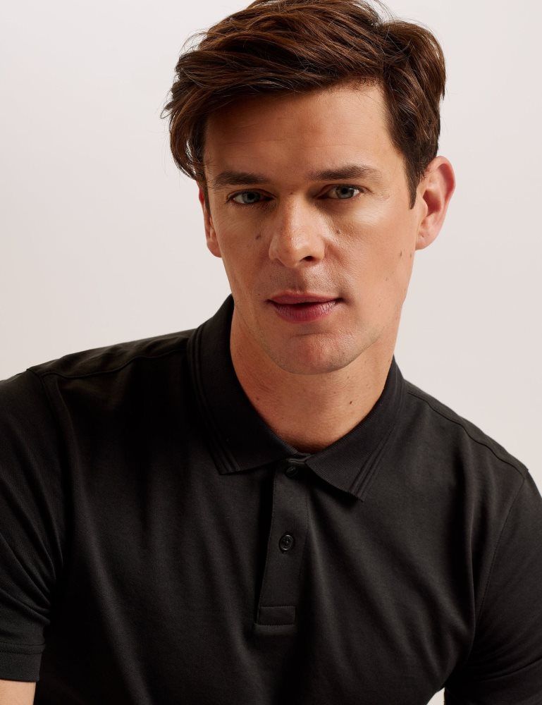 Ted Baker Galdon - Short Sleeve Regular Fit Polo Muške Topi Crne | 645389-ADH