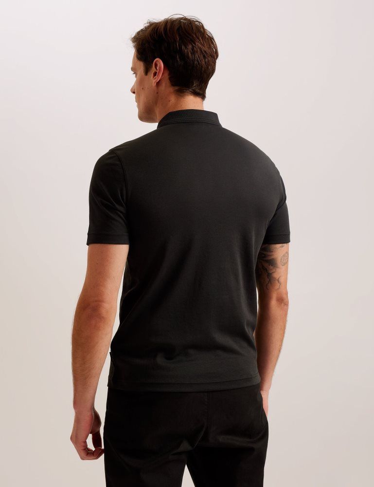 Ted Baker Galdon - Short Sleeve Regular Fit Polo Muške Topi Crne | 645389-ADH