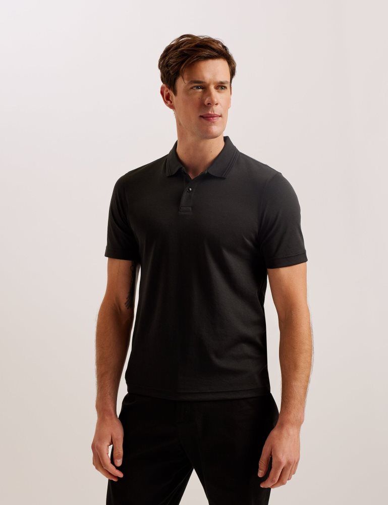 Ted Baker Galdon - Short Sleeve Regular Fit Polo Muške Topi Crne | 645389-ADH