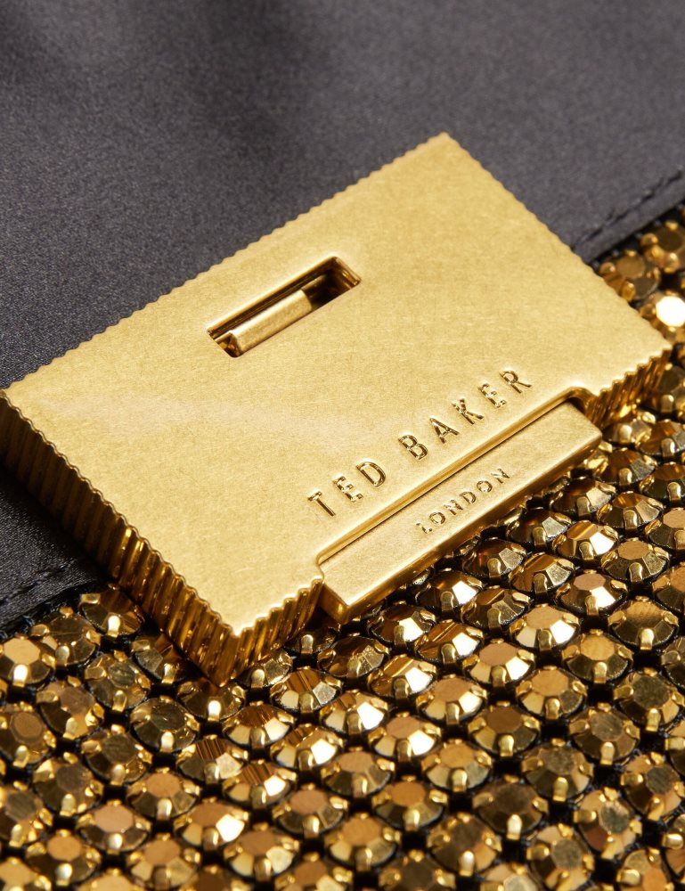 Ted Baker Gliters - Crystal Embellished Mini Crossbody Bag Ženske Torbe Preko Tijela Zlatne | 069832-MXG