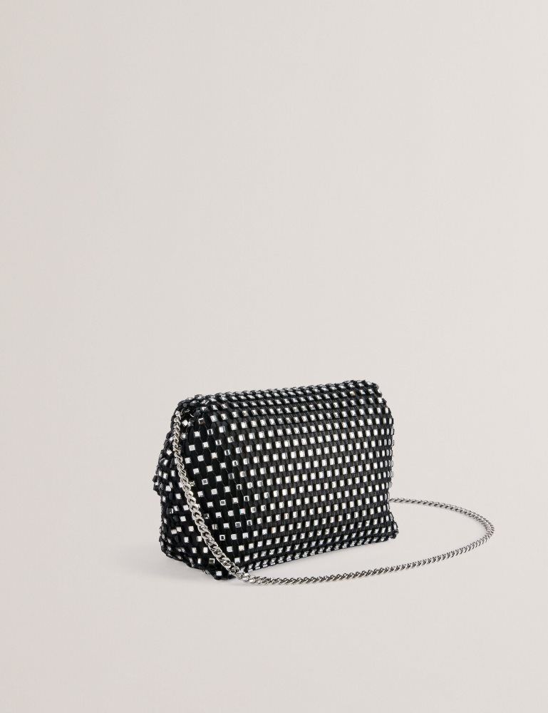 Ted Baker Glitszi - Crystal Cage Mini Crossbody Bag Ženske Torbe Preko Tijela Crne | 703294-BEV