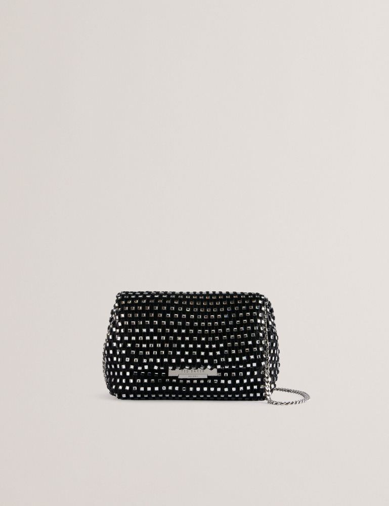 Ted Baker Glitszi - Crystal Cage Mini Crossbody Bag Ženske Torbe Preko Tijela Crne | 703294-BEV
