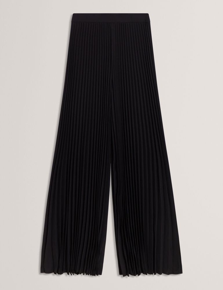 Ted Baker Haryx - Pleated Wide Leg Palazzo Trousers Ženske Kratke Hlače Crne | 819430-XLQ