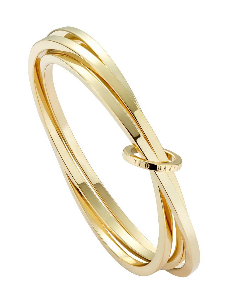 Ted Baker Huulia - Interlocking Linked Bangle Bracelet Ženske Nakit Zlatne | 537986-IRS