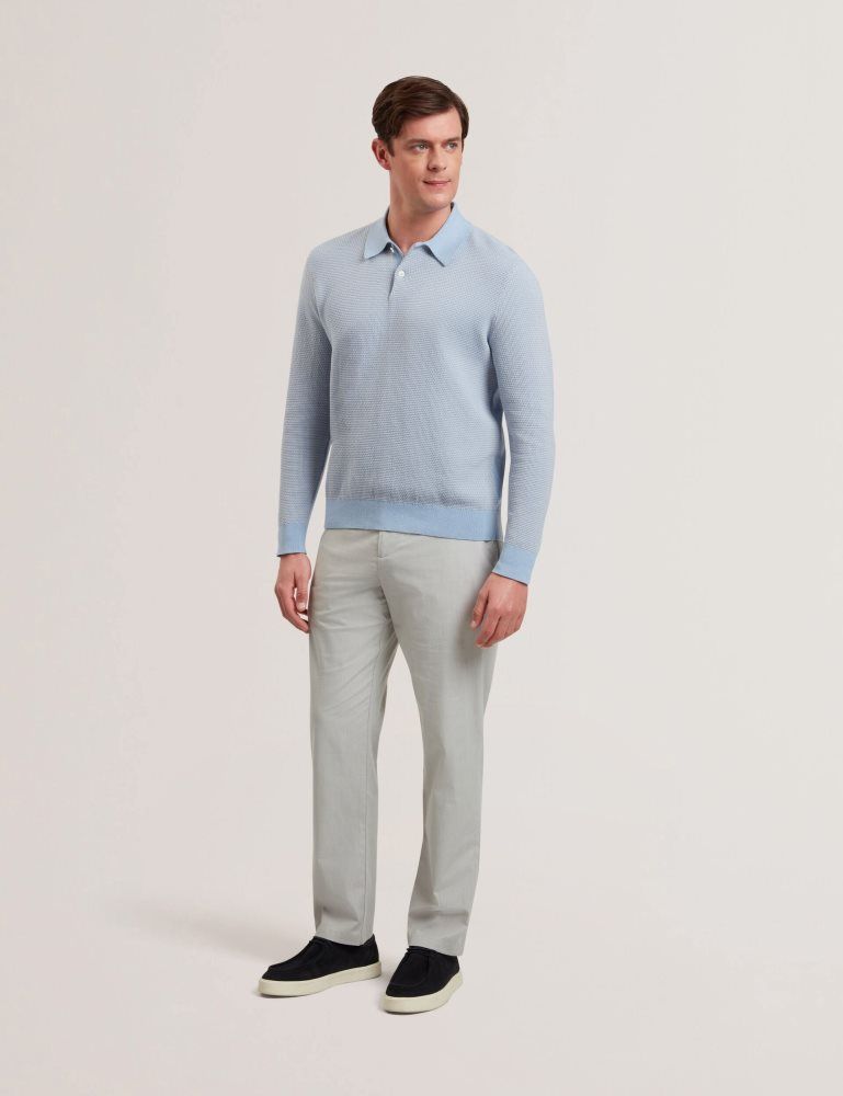 Ted Baker Jackus - Regular Fit Cotton Blend Chino Trousers Muške Hlače Sive | 241983-OTW