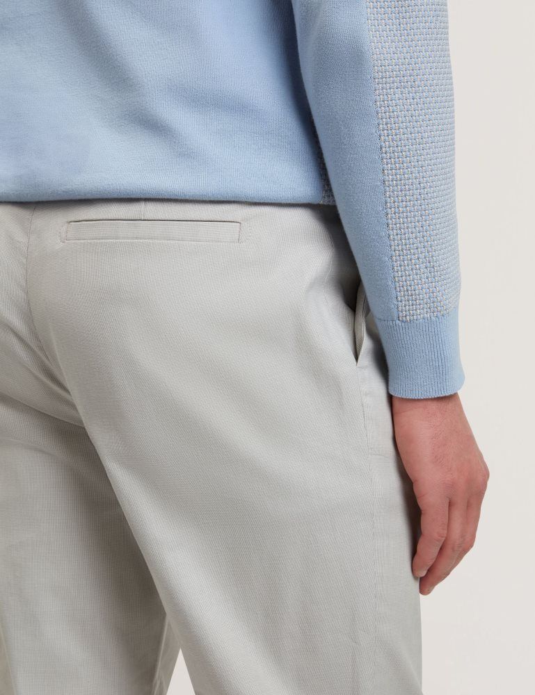 Ted Baker Jackus - Regular Fit Cotton Blend Chino Trousers Muške Hlače Sive | 241983-OTW