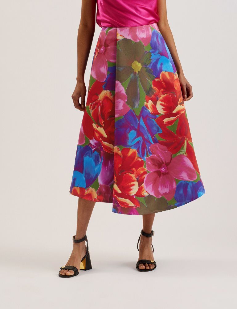 Ted Baker Joralee - Printed Wrap Midi Skirt Ženske Suknje Visebojne | 910624-KOE