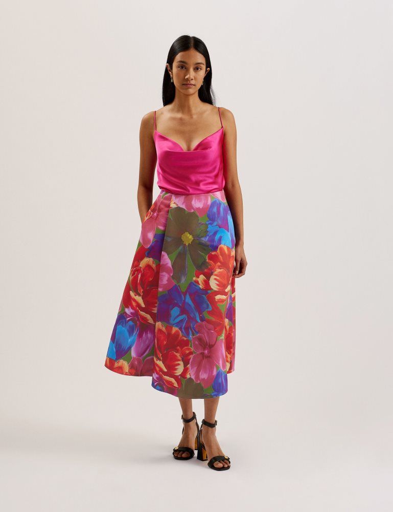 Ted Baker Joralee - Printed Wrap Midi Skirt Ženske Suknje Visebojne | 910624-KOE