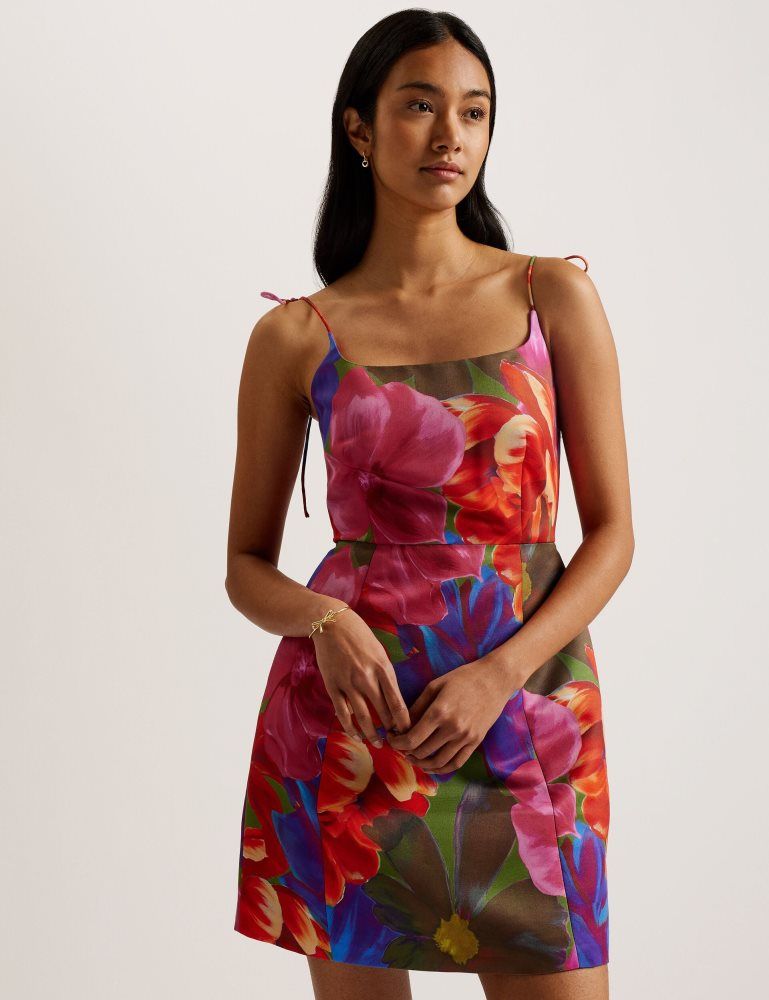Ted Baker Jyneen - Printed Fitted Bodice Mini Dress Ženske Haljina Visebojne | 812704-GBX