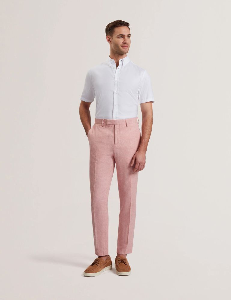 Ted Baker Kenleyt - Linen Trouser Muške Hlače Roze | 578601-GDN