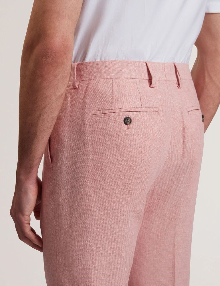 Ted Baker Kenleyt - Linen Trouser Muške Hlače Roze | 578601-GDN